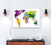 Obraz Farebná mapa sveta 1701